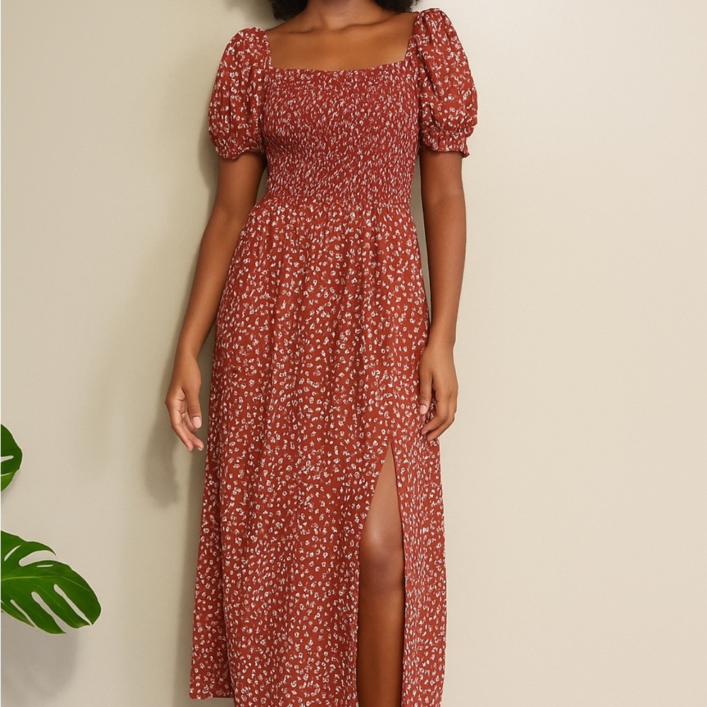Orange maxi dress